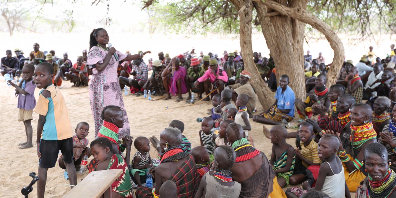 Community baraza on public participation in the oil exploration activities in Lokichar, Turkana. Photo Credit: LighBox Limited Community baraza on public participation in the oil exploration activities in Lokichar, Turkana. Photo Credit: LighBox Limited
